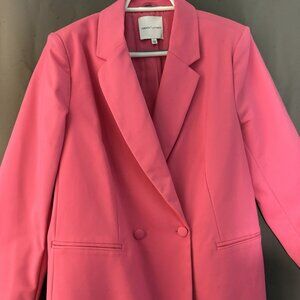 Gibson & Latimer Bright Pink Longline Blazer Size L